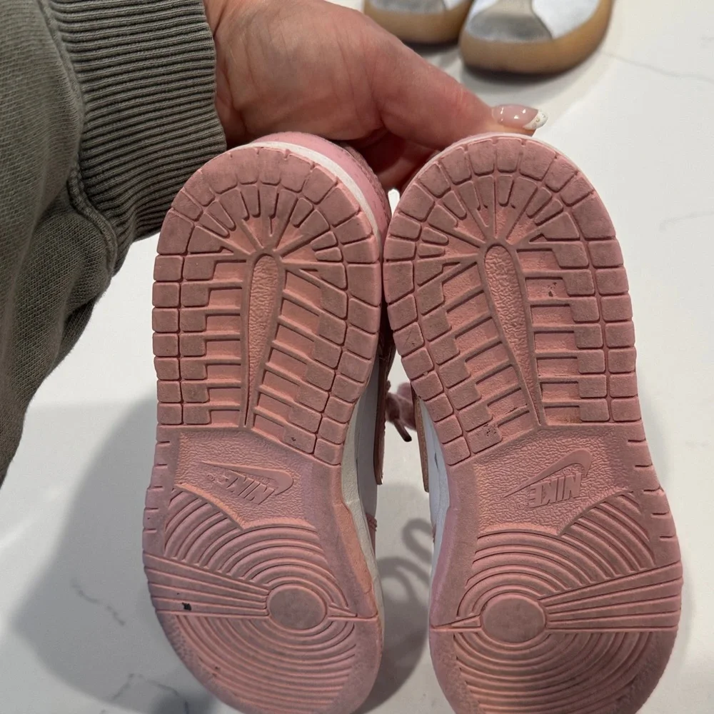 Nike Kids Pink and White Sneakers - Picture 3 of 5